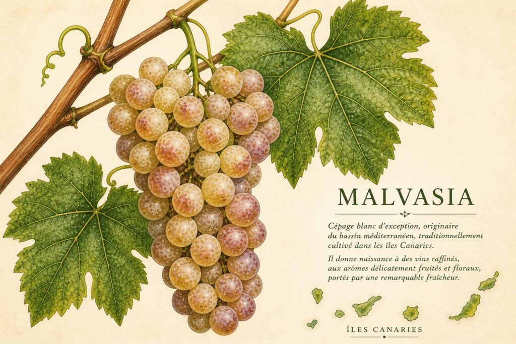 Image de vin malvasia, typique de Canaries et de La Palma